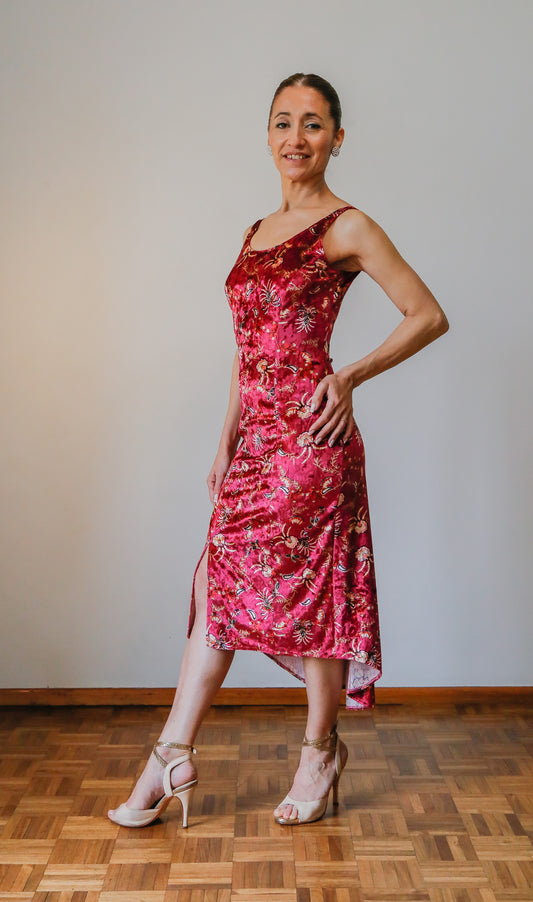  Vestido Marion bordó